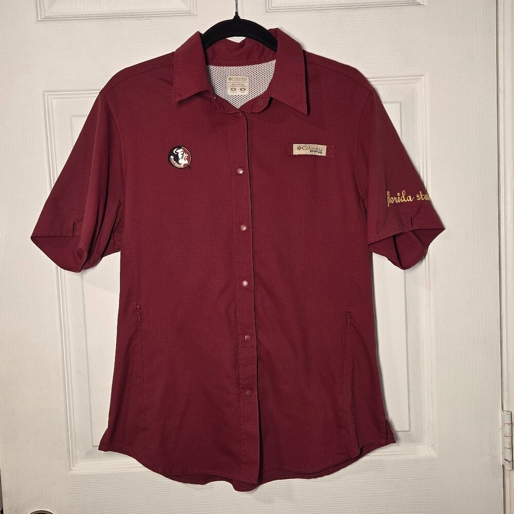 Columbia PFG Florida State Women’s Quick Dry Shirt Maroon, Size: Medium